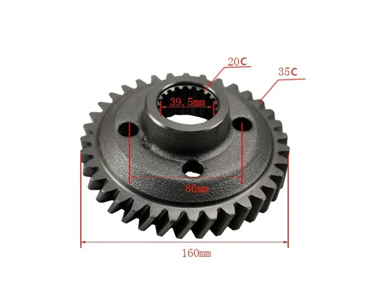 Peças para empilhadeiras 32521-36760-71 Engrenagem de saída, transmissão para 8FD35-50, 100% Premium