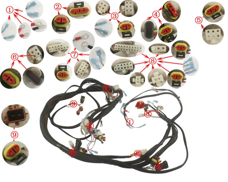 Chicote de fios completo elétrico das peças originais 11573810501 para empilhadeira Linde