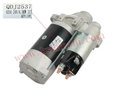 Peças de empilhadeira QDJ2537, motor de partida de 24V/4,5KW para 6D16 (6D16QDJ)